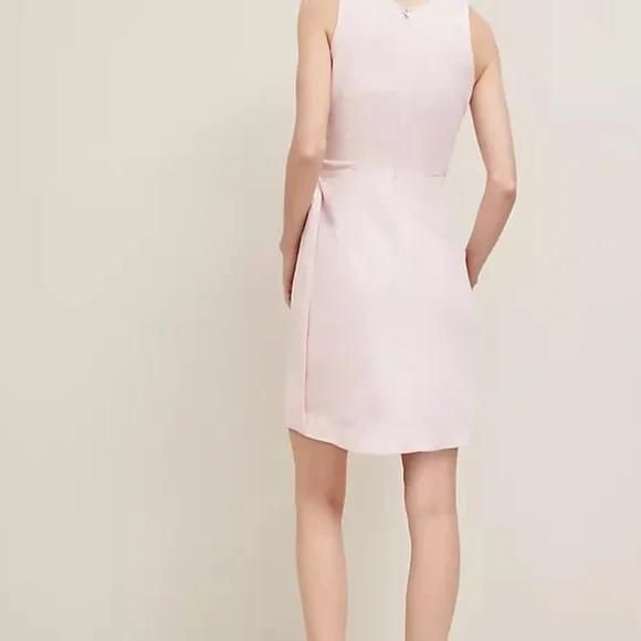 🌸NWT - ANN TAYLOR LINEN BLEND V-NECK WRAP DRESS - Picture 4 of 13